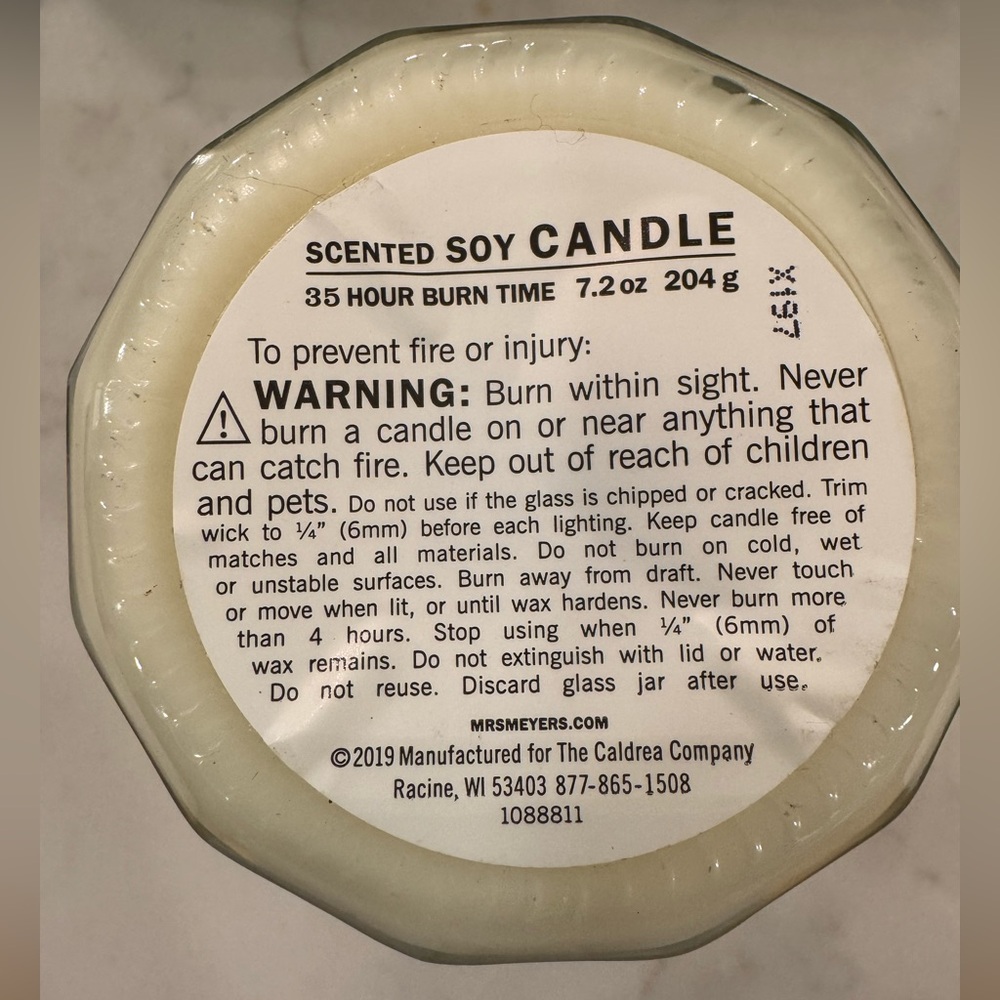 NWT Mrs. Meyer's Clean Day Scented Soy Candles - Picture 5 of 11
